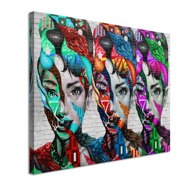 Πίνακας σε καμβά Audrey Hepburn collage