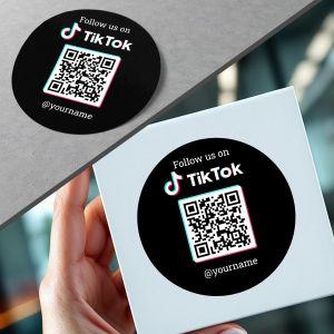 Αυτοκόλλητες ετικέτες Tiktok QR, προσωποποιημένες