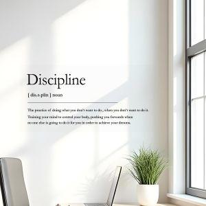 Αυτοκόλλητο τοίχου Discipline, ορισμός