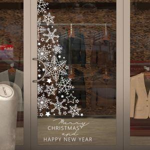 Christmas sticker, Half tree white art