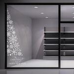 Christmas sticker, Half tree white art