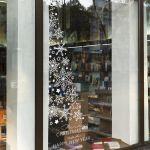 Χριστουγεννιάτικο αυτοκόλλητο, Half tree white art