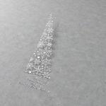 Christmas sticker, Half tree white art