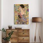 Canvas print Lady with a fan I, Klimt G.