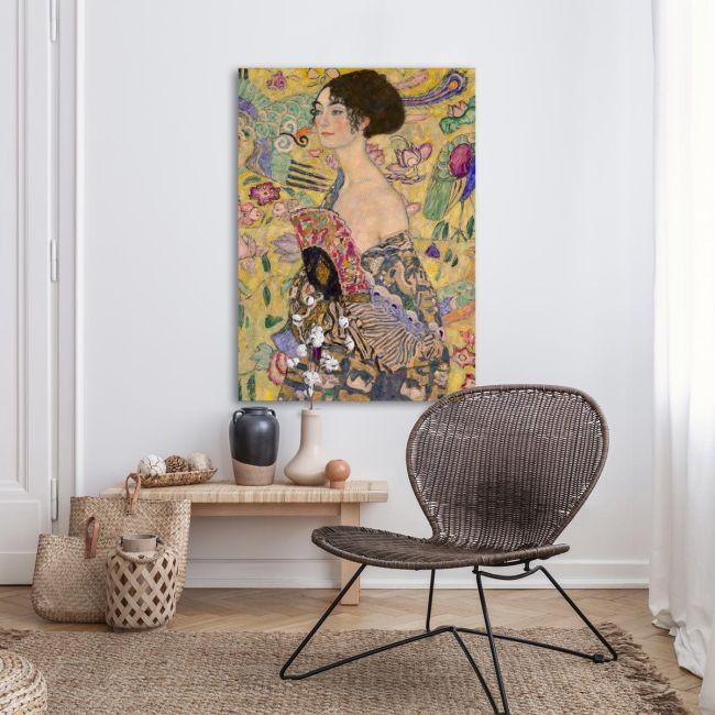 Canvas print Lady with a fan I, Klimt G.