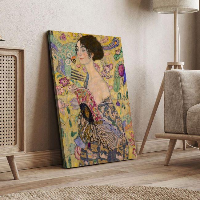 Canvas print Lady with a fan I, Klimt G.