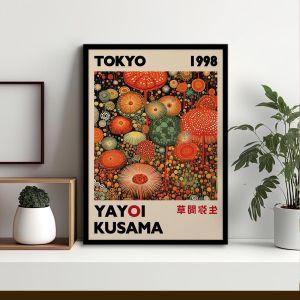 Exhibition Poster Mushrooms and dandelions, Yayoi Kusama