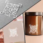 QR code sticker, personalized, transparent