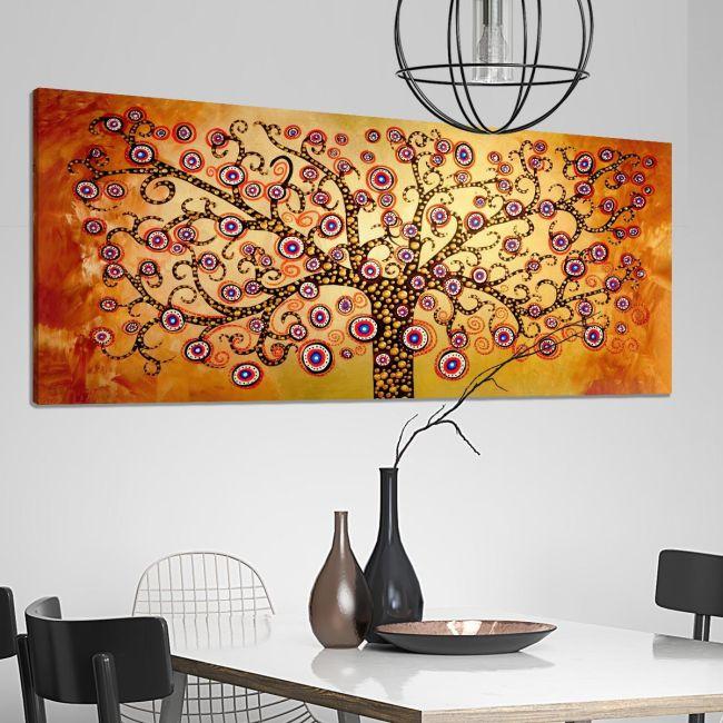 Canvas print Circly tree of life, panoramic