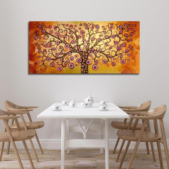 Canvas print Circly tree of life, panoramic