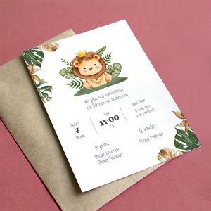 Baptismp arty invitation, littlelion prince