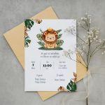 Baptismp arty invitation, littlelion prince