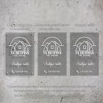 Πινακίδα εισόδου, mat plexiglass, λευκή εκτύπωση