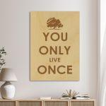 Ξύλινη πινακίδα You only live once