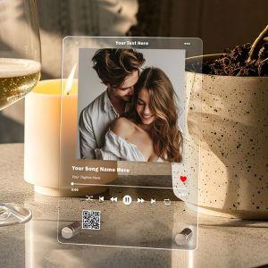 Personalized Gift, Song Plaque Anniversary Gift For Him, Anniversary Gift For Boyfriend, Acrylic Music Plaque, Gift for Her, Chr