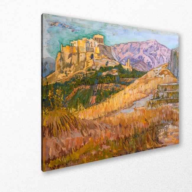 Πίνακας ζωγραφικής Η Ακρόπολη από την Πνύκα, Μαλέας