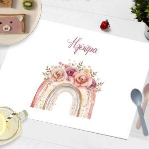 Placemat, watercolor roses