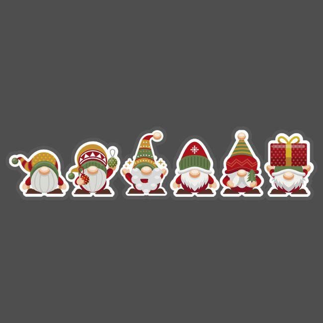 Christmas sticker, Gnomes