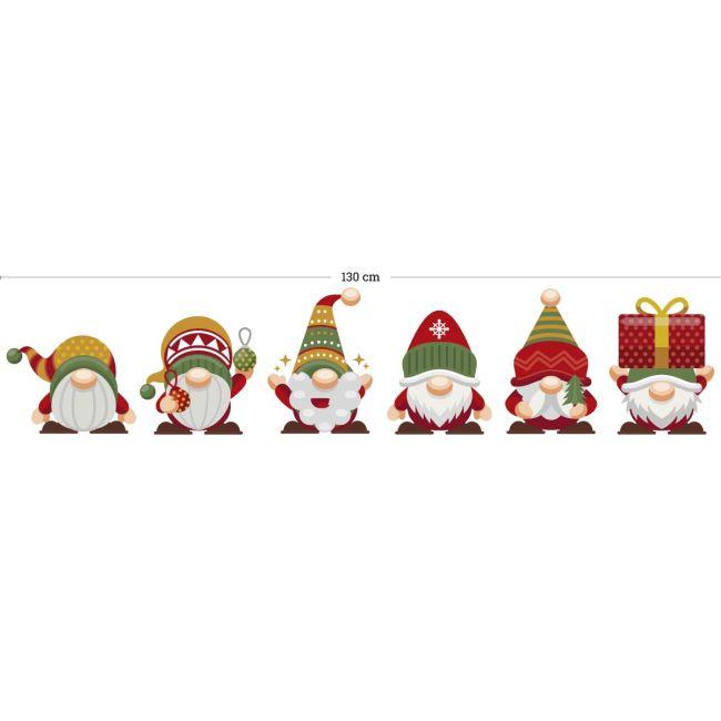 Christmas sticker, Gnomes