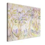 Canvas print Olive trees in lavender field