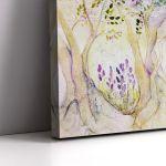 Canvas print Olive trees in lavender field