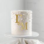 Cake topper Couple Initials for cake Front