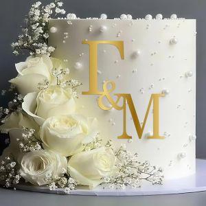 Cake topper Couple Initials for cake Front 2
