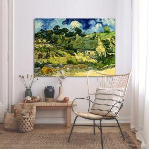 Canvas print Thatched cottages at Cordeville Vincent van Gogh Framed canvas View 1 2