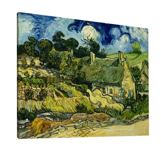 Πίνακας ζωγραφικής Thatched cottages at Cordeville, Vincent van Gogh
