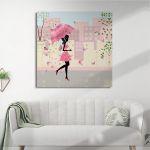 Canvas print Umbrella in the city