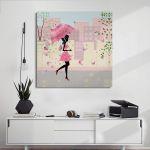 Canvas print Umbrella in the city