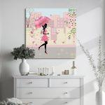 Canvas print Umbrella in the city