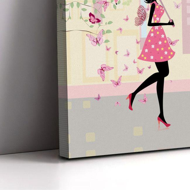 Canvas print Umbrella in the city