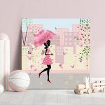 Canvas print Umbrella in the city