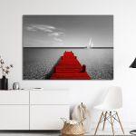 Canvas print Dock, Red view