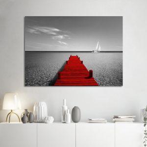 Canvas print Dock, Red view