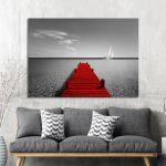 Canvas print Dock, Red view