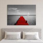 Canvas print Dock, Red view