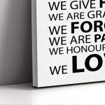 Canvas print In this home, house rules