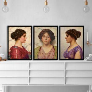Κλασική ομορφιά, John William Godward, αφίσα, κάδρο, τρίπτυχο