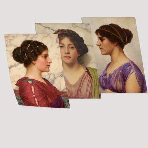 Classical Beauty, John William Godward, 3 panel poster 2