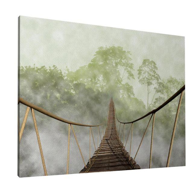Πίνακας σε καμβά Γέφυρα στη ζούγκλα, Jungle bridge