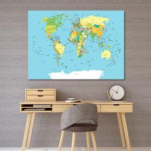 Canvas print World map 3