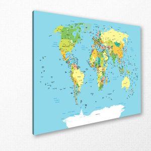 Canvas print World map 3 2