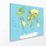 Canvas print World map 3