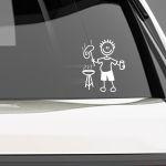 Car sticker Family dad barbeque
