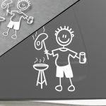 Car sticker Family dad barbeque