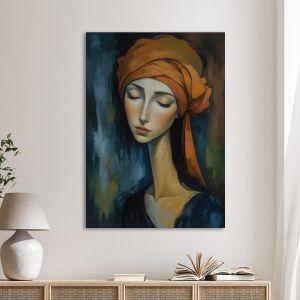 Canvas print Modern Modigliani female portrait II