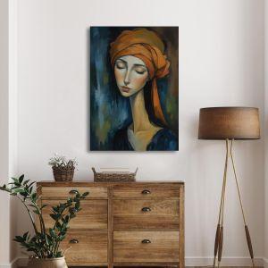 Canvas print Modern Modigliani female portrait II Framed canvas View 1 2