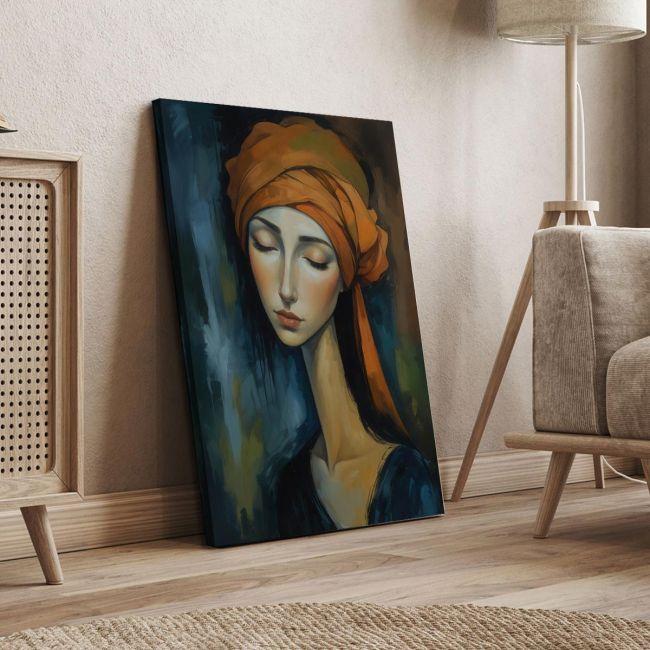 Πίνακας σε καμβά, Modern Modigliani female portrait II